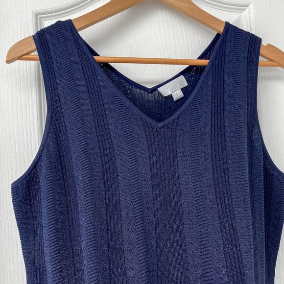 Carlisle New York - Soft Sleeveless Knit Dress with Slit - Picture 5 of 13